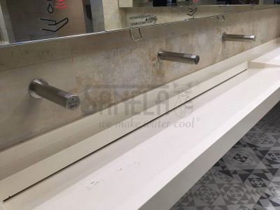 Настенный бесконтактный кран SLU 43B арт: 03435 Sanela Чехия (фото, схема)