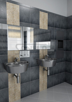 Нержавеющий встраиваемый дозатор жидкого мыла 1л SLZN 62Z арт: 95621 Sanela Чехия (фото, схема)