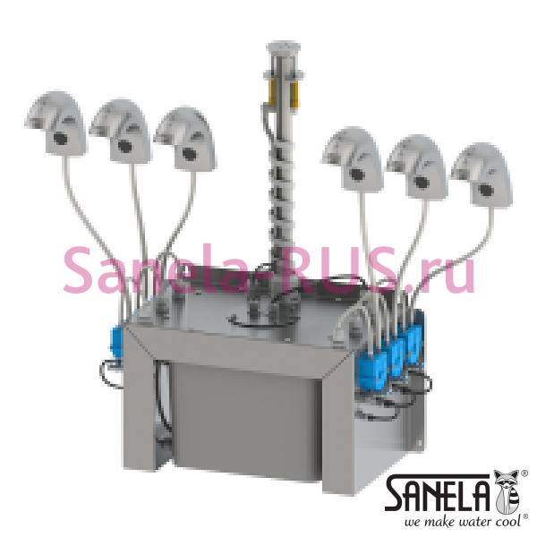 Комплект 5 автоматических кранов с дозатором мыла SLU 45M5