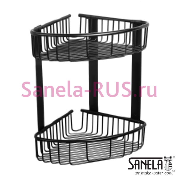 Нержавеющая двойная угловая полка SLZD 28N Нержавеющая двойная угловая полка SLZD 28N