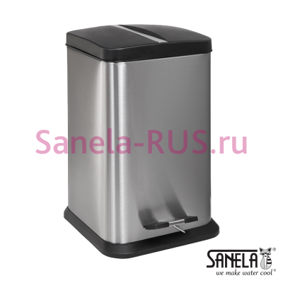 Нержавеющее мусорное ведро с педалью SLZN 80X арт: 85800 Sanela Чехия (фото, схема)